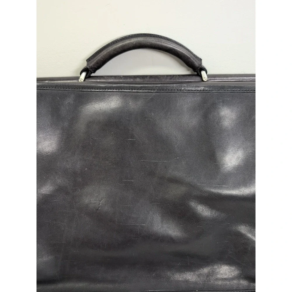 Coach Barclay 6456 Vintage Black Leather Briefcase MISSING Strap